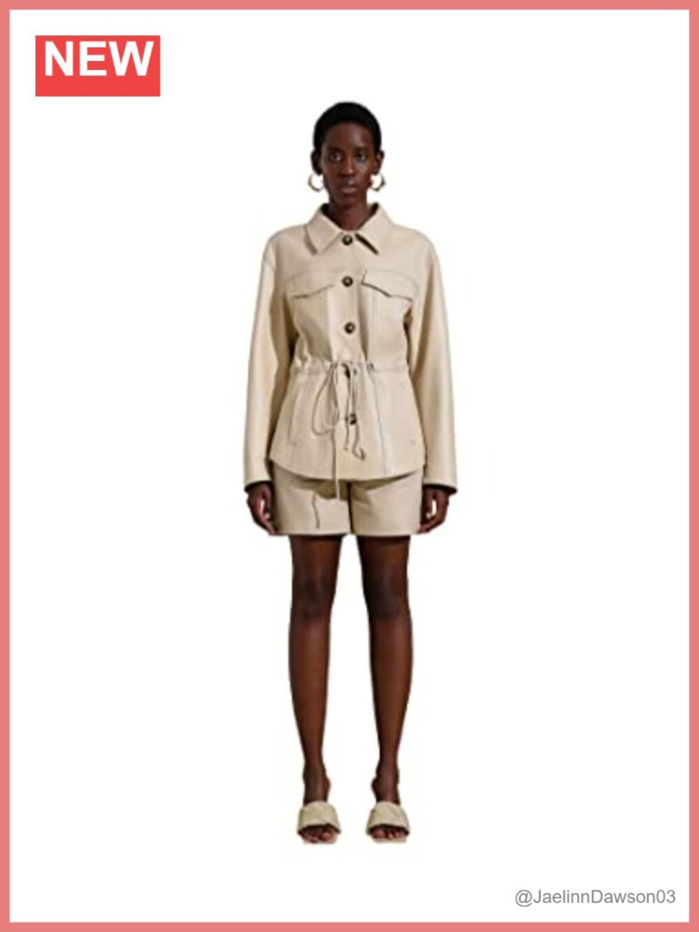 Genuine Lambskin Leather Jacket Turn-Down Collar Oversized Shirt Jacket